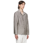 Z Zegna Grey Linen Overshirt Jacket