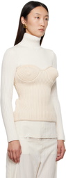 Jean Paul Gaultier White & Off-White Corset Turtleneck