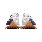 Levis Blue and White New Balance Edition 327 Sneakers