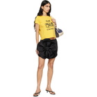Marc Jacobs Black Satin Daisy Circle Miniskirt