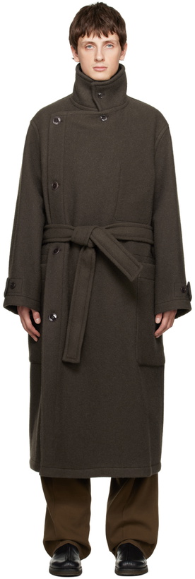 Photo: LEMAIRE Brown Wrap Coat