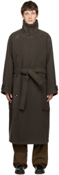 LEMAIRE Brown Wrap Coat