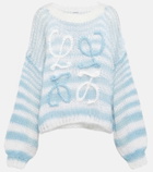 Loewe Anagram striped mohair-blend sweater