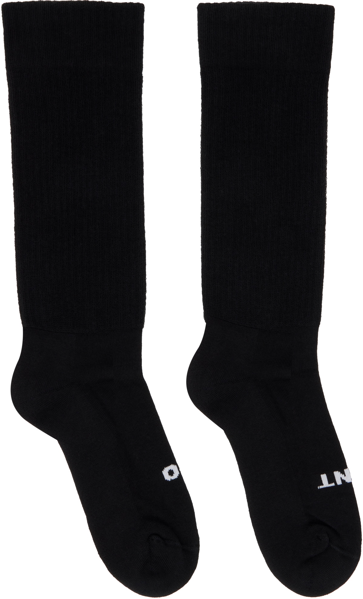 新品 RICK OWENS BIKENSTOCK HIGH SOCKS Rick Owens Black Knee-High Socks Rick Owens