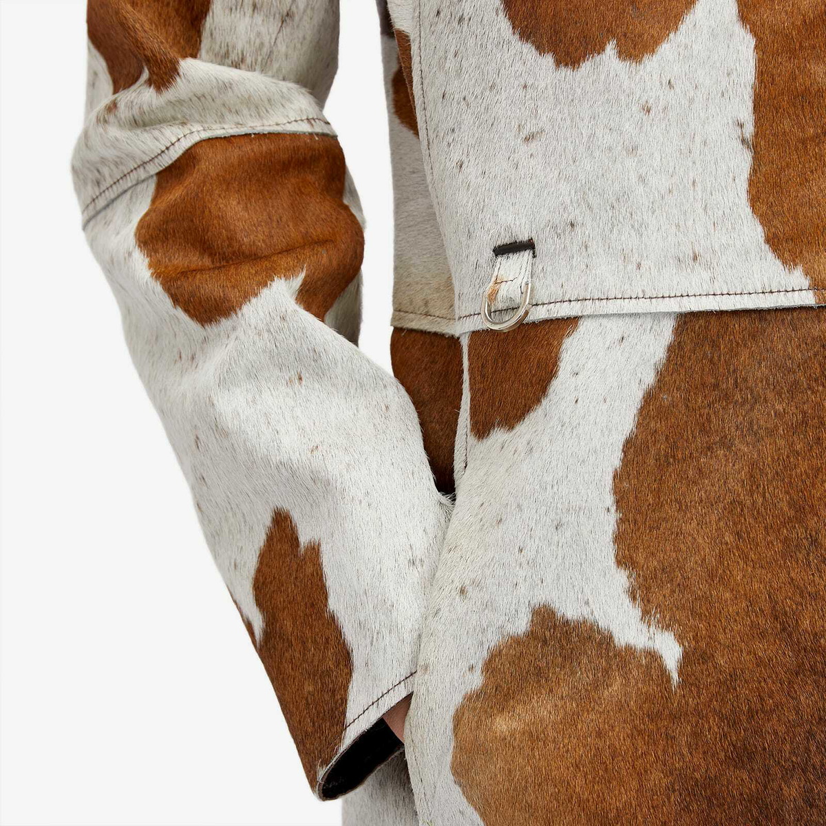 Saks Potts Women's Gio Coat in Brown/White Cow