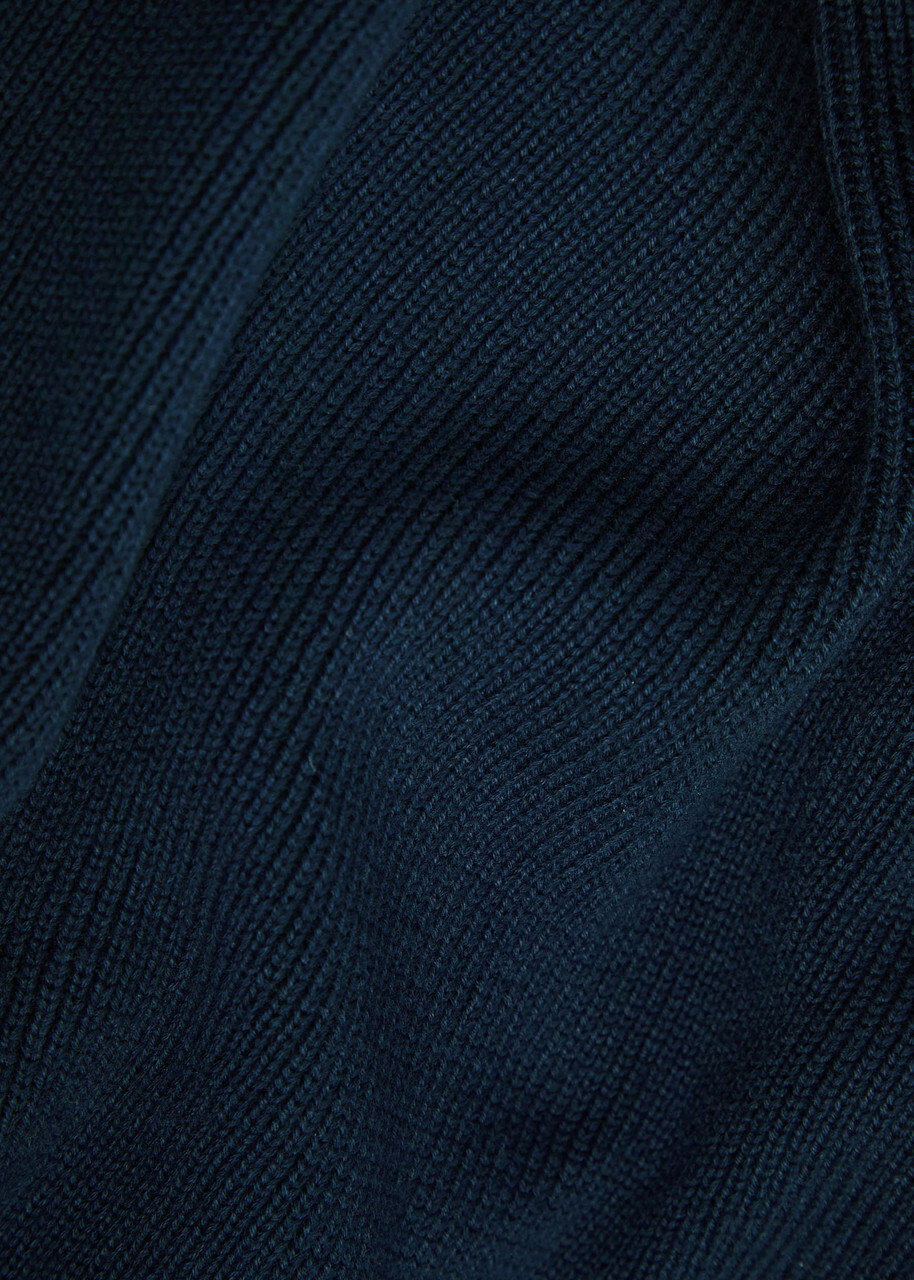 Weekend Max Mara Saloon Knitted Cotton Jumper Navy