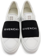 Givenchy White & Black City Court Slip-On Sneaker