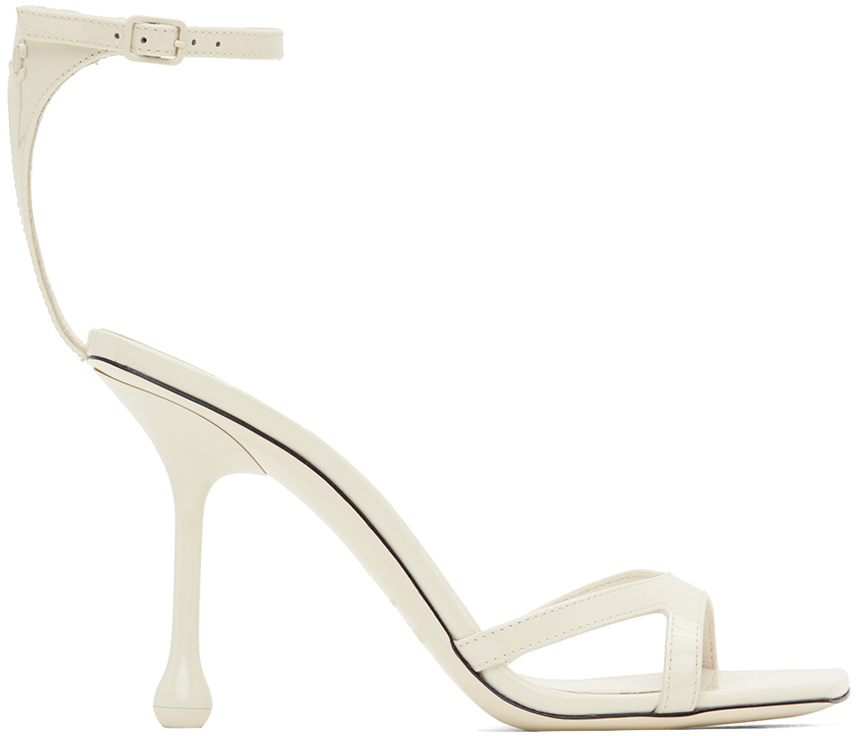 JIMMY CHOO イクシア 95 ホワイト Ixia 95 | Latte Patent Leather Pumps | New Collection