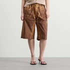 Acne Studios Women's Roximo Tech Light Cotton Shorts in Brown
