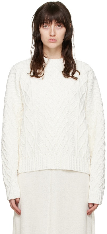 Photo: System Off-White Cotton Sweater