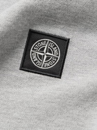 Stone Island - Logo-Appliquéd Stretch-Cotton Piqué Polo Shirt - Gray