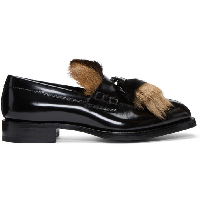Photo: Prada Black Fur Loafers 