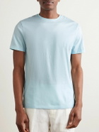 Ralph Lauren Purple label - Logo-Embroidered Cotton-Lisle T-Shirt - Blue