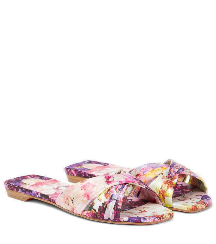 Photo: Christian Louboutin Nicol Is Back floral satin slides