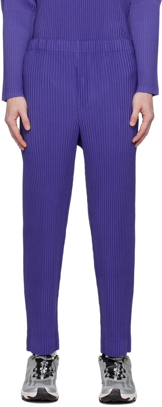 HOMME PLISSÉ ISSEY MIYAKE Purple Monthly Color September Trousers Homme  Plisse Issey Miyake