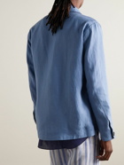 Loro Piana - Kalama Webbing-Trimmed Linen Overshirt - Blue