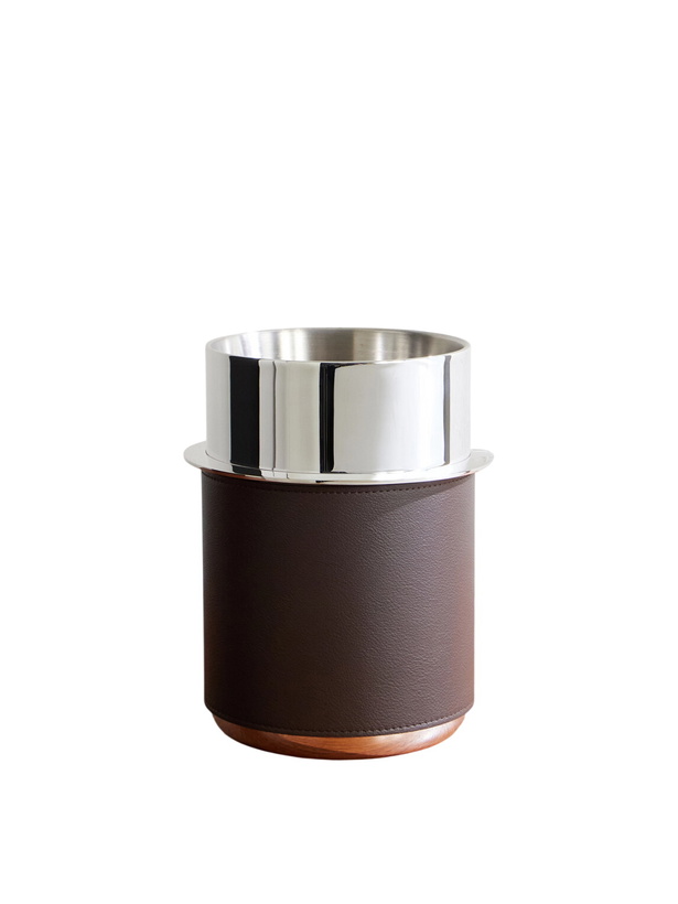 Photo: Brunello Cucinelli - Leather-Trimmed Silver-Plated Glacette