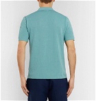 Altea - Slim-Fit Ribbed Cotton Polo Shirt - Men - Light blue