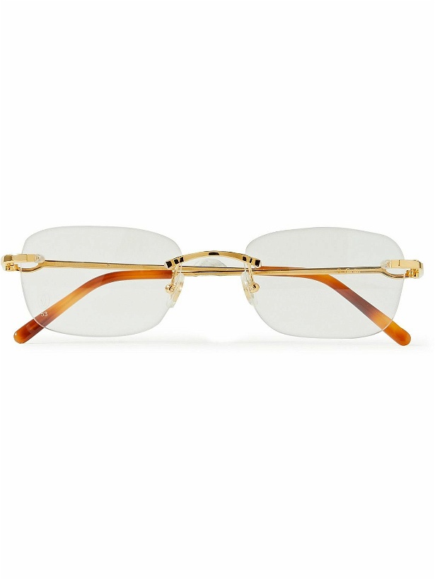 Photo: Cartier Eyewear - Frameless Gold-Tone Optical Glasses