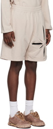 KUSIKOHC Beige Origami Shorts