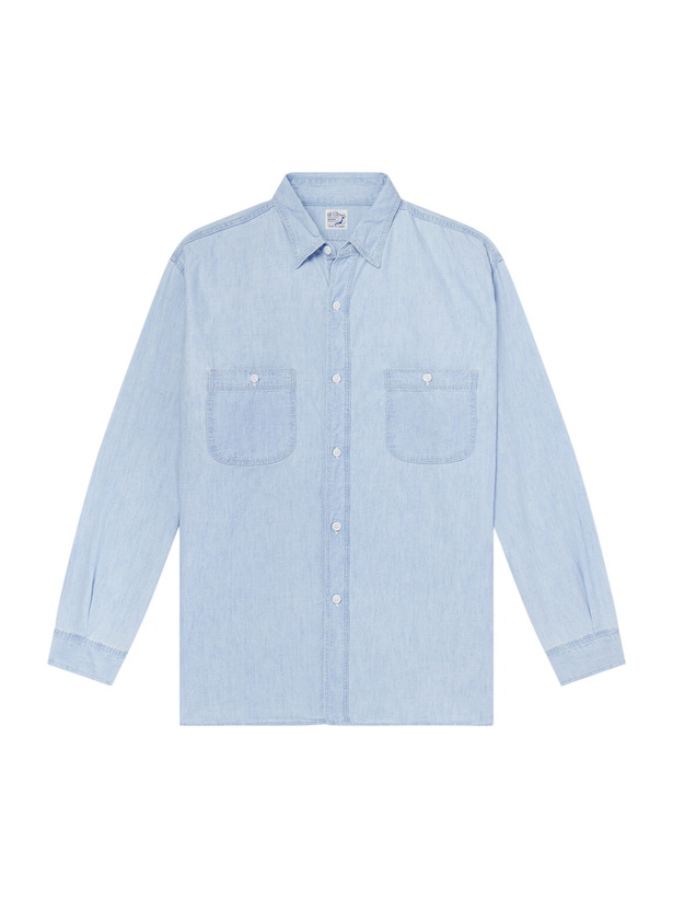 Photo: OrSlow - Cotton-Chambray Shirt - Blue