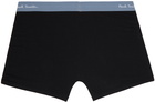 Paul Smith Three-Pack Black Contrast Waistband Boxer Briefs