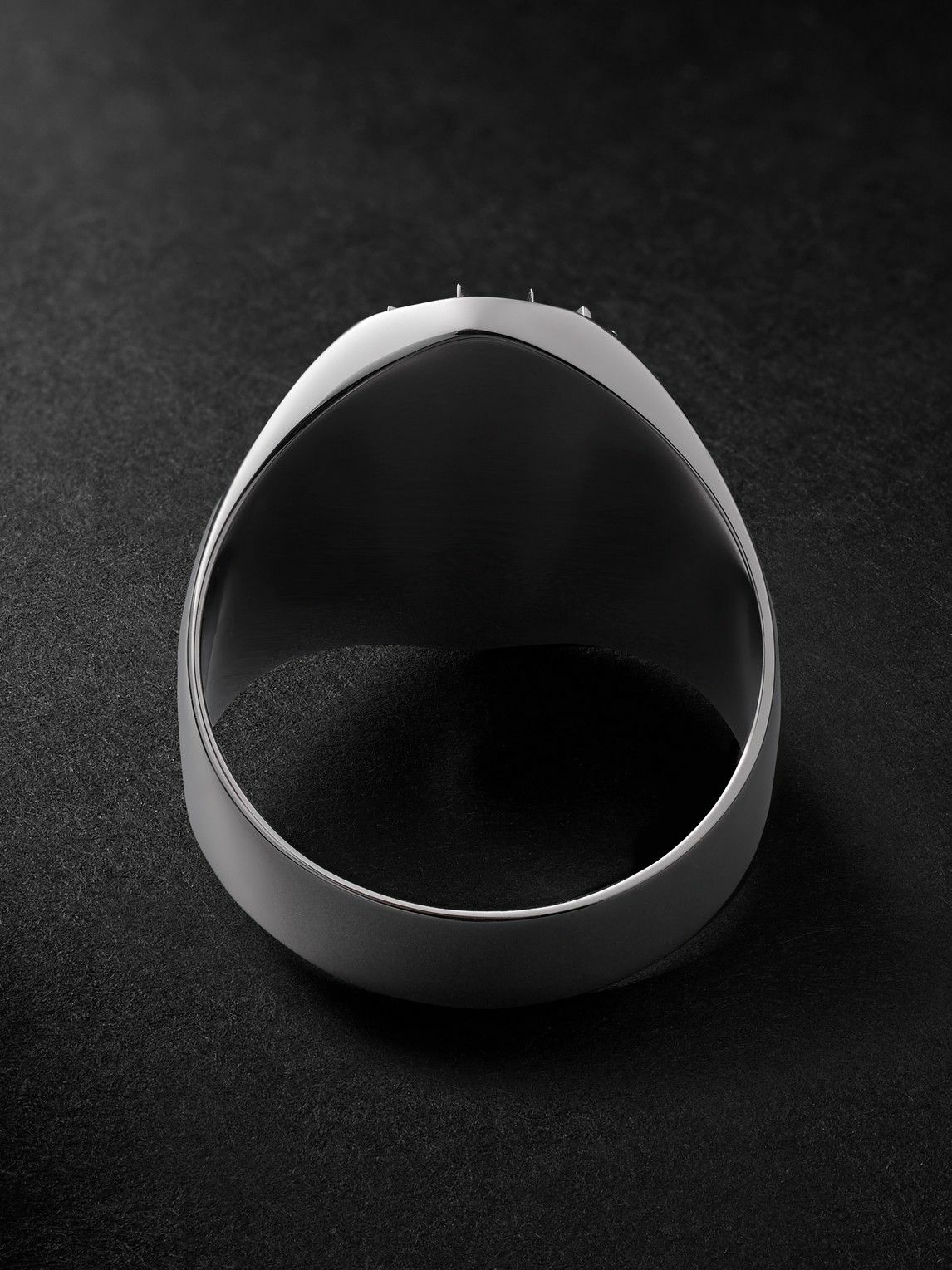Foundrae - Balance 18-Karat White and Yellow Gold Diamond Signet Ring - Silver