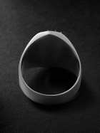 Foundrae - Balance 18-Karat White and Yellow Gold Diamond Signet Ring - Silver
