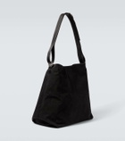 Dries Van Noten Leather-trimmed canvas shoulder bag