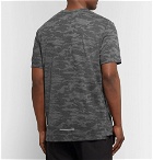 Nike Running - Rise 365 Perforated Camouflage-Print Breathe Dri-FIT T-Shirt - Gray