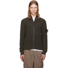 Stone Island Brown 5100017 Ribbed RWS Wool Sweatshirt
