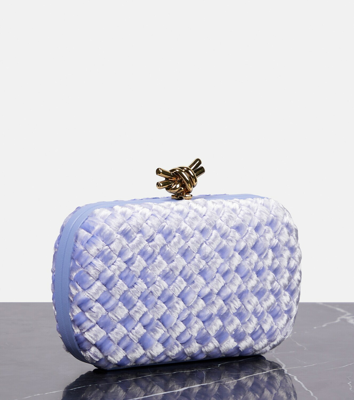 Bottega satin online clutch