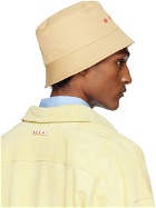 Marni Beige Embroidered Logo Bucket Hat