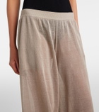 Alaïa Linen and silk wide-leg pants