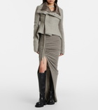 Rick Owens Asymmetric alpaca and wool-blend jacket