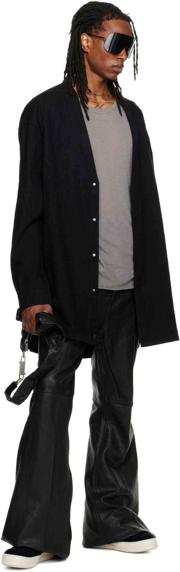 Rick Owens Black Tower Concordian Shirt