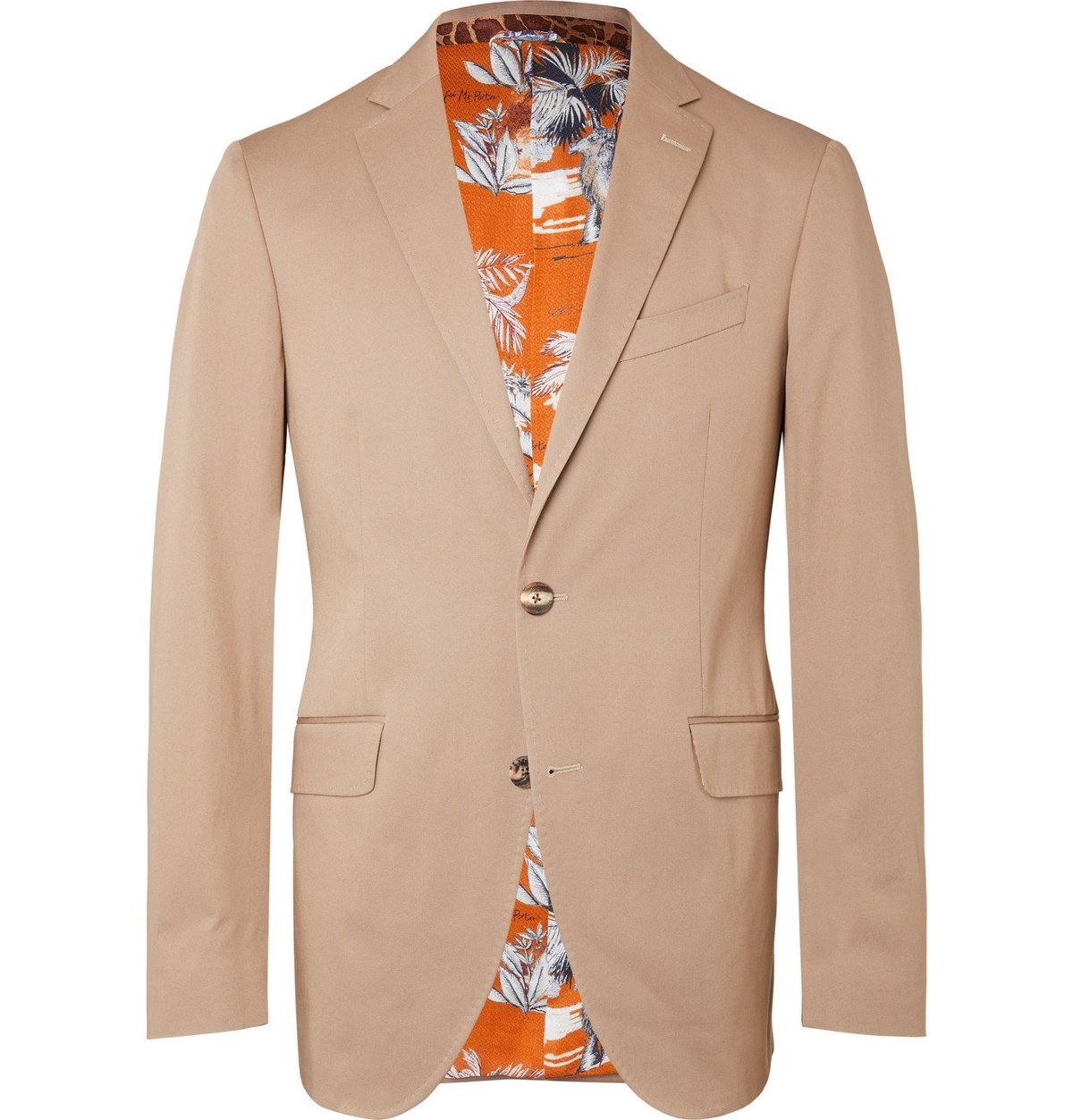 Etro - Slim-Fit Paisley-Print Stretch-Cotton Twill Suit Jacket