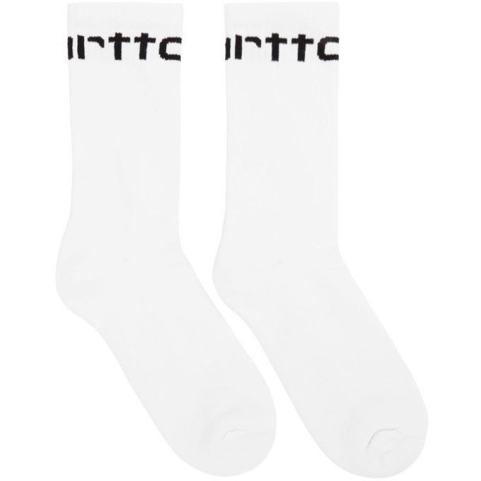 Photo: Carhartt Work In Progress White Logo Socks