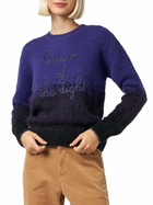MC2 Saint Barth Woman Crewneck Soft Sweater With Queen Of The Night Embroidery