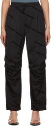 Alexander Wang Black Flocked Logo Lounge Pants