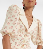 Alessandra Rich Floral silk maxi dress