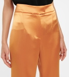 Galvan Julianne high-rise wide satin pants
