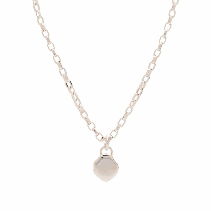 Photo: Acne Studios Women's Stamp Pendant Necklace in Silver 