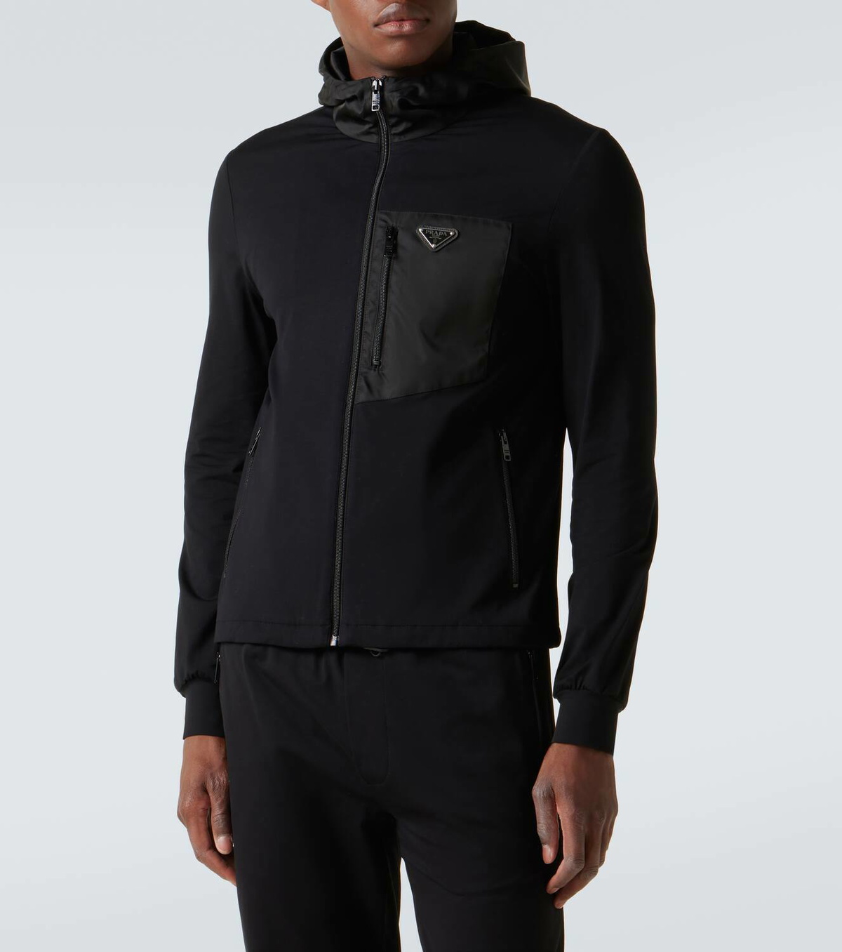 ジャケット Prada Black Cotton Blend Jacket Prada Technical cotton-blend jacket Prada