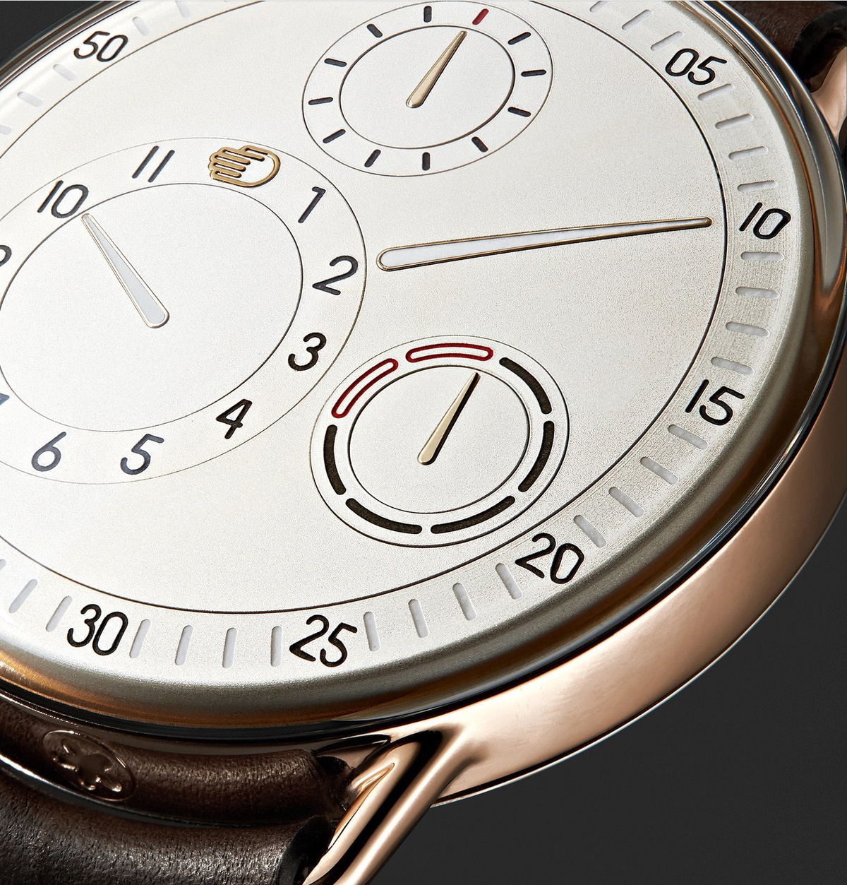 Ressence - Type 1 MRP 42mm Rose Gold, Titanium and Leather Watch, Ref. No. TYPE 1RG - White
