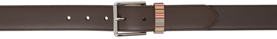 Photo: Paul Smith Brown Leather Signature Stripe Keeper Belt
