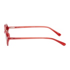 Dries Van Noten Red and Brown Linda Farrow Edition 178 C6 Sunglasses