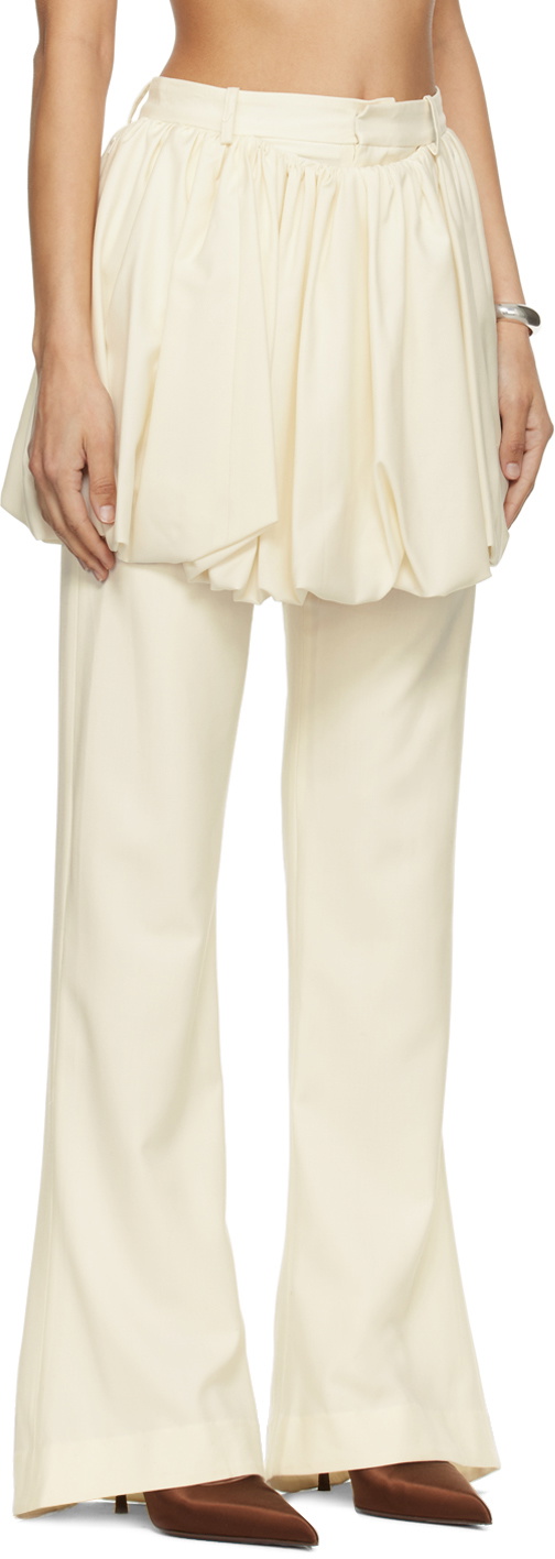 Aaron Esh SSENSE Exclusive Beige Layered Trousers
