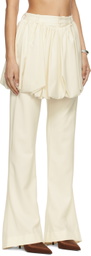 Aaron Esh SSENSE Exclusive Beige Layered Trousers
