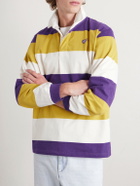 Human Made - Logo-Appliquéd Striped Cotton-Jersey Polo Shirt - Purple